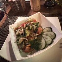 Green salad (it’s a starter on the menue, I asked for a bigger portion)  at Taylor's Place Tortuguero in Tortuguero