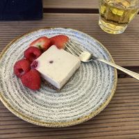 Sue’s very berry tart  at Strandpaviljoen Paal 10 in Ouddorp