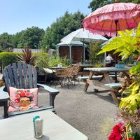 Outside area at Just Mary's in Pwllheli