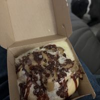 This is the Cookie Monster roll from my most recent visit. Also very delicious!  at Cinnaholic in Murphy