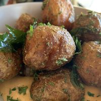 Roasted potatoes   at Otto Champagneria & Beer Hall in Wellington