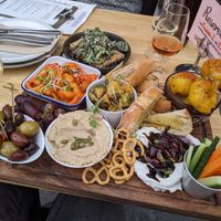 Mediterranean platter at Otto Champagneria & Beer Hall in Wellington