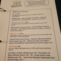 Wine flight menu - May 2024 at Otto Champagneria & Beer Hall in Wellington