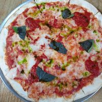 Gluten free Margherita with vegan cheese at Milk & Madu in Ubud