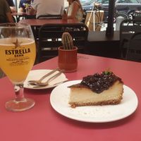 Cheescake con queso azul at Samsara in Barcelona