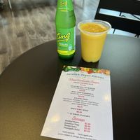 Mango/pineapple/banana smoothie  at Janelle's Vegan Kitchen in Amherst