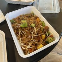 Ginger noodle stir fry  at Janelle's Vegan Kitchen in Amherst