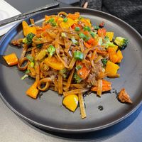 Ginger Noodle Stir Fry. at Janelle's Vegan Kitchen in Amherst