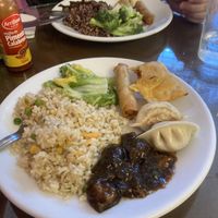 Two vegan plates  at Tempero Chinês in Porto Alegre