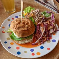 Smoked Tofu Burger (7/10) at Toucan Cafe in Minehead