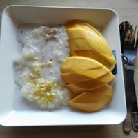 mango with sticky rice at BKK - Veg Stall Food Court - T21 in Bangkok