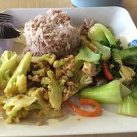 30 baht at BKK - Veg Stall Food Court - T21 in Bangkok