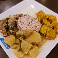 Rice with a choice of 3 dishes at BKK - Veg Stall Food Court - T21 in Bangkok