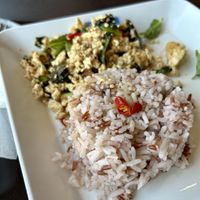 Minced Tofu mit Vollkornreis  at BKK - Veg Stall Food Court - T21 in Bangkok