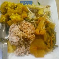 3 + rice at BKK - Veg Stall Food Court - T21 in Bangkok