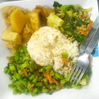 Rice and 3 dishes, 40baht at BKK - Veg Stall Food Court - T21 in Bangkok