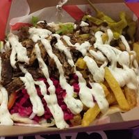 Enormous kebab. Tasty! at Hank's Dirty Norwich in Norwich