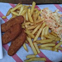 Tenders and fries meal at Hank's Dirty Norwich in Norwich