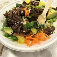 Shiitake poke bowl   at YUL - Livia in Dorval