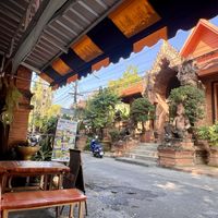 View from the cafe   at Cha-Malay Cafe bistro @ Garage in Chiang Mai