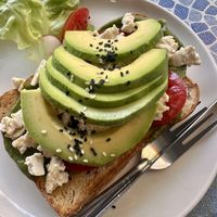 Avocado and tofu on toast   at Cha-Malay Cafe bistro @ Garage in Chiang Mai