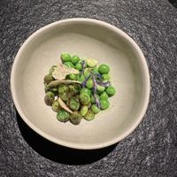 Young peas  at Oukan Dining in Berlin