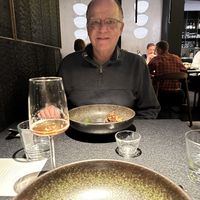 One wine, one sake (sake was very good, mild and sweet)  at Oukan Dining in Berlin