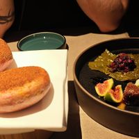 Ube and fermented plate at Oukan Dining in Berlin