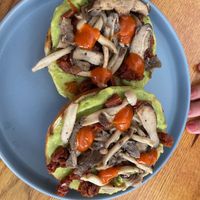 Vegan bagel  at FOUR Specialty Coffee & Bistro in Valencia