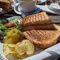 Vegan ham and cheese toastie at The Green in Washington