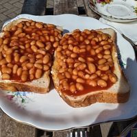 Beans on toast at The Green in Washington