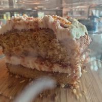Orange and raspberry cake at The Green in Washington