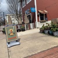 Go down the little alleyway to find it!!  at Bagel Uprising in Alexandria