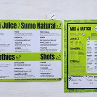 Menu at Sumus in Lagos