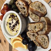 plant-based/vegan mezze plate   at Amanita in Lancaster