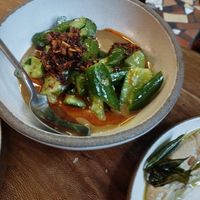 Smashed cucumber at Bubala - Soho in London