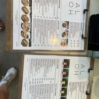 Menu as of Aug 2023  at ALOH Health Bar & Cafe in Honolulu