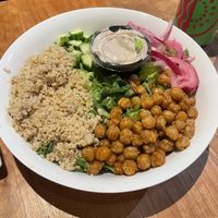Chickpea and tahini quinoa bowl  at Veg Head in Lansing