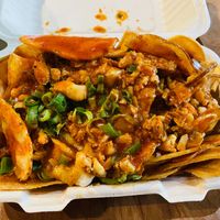 Buffalo Cauliflower Nachos (special) at Veg Head in Lansing