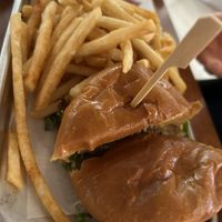 Cheese Burger and a side of Fries   at Veg Head in Lansing