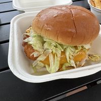 chicken burger  at Kaliburger in St Augustine