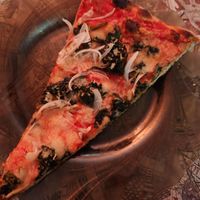 Several veggies & vegan cheese, so good! at Amore Apizza in Wallingford