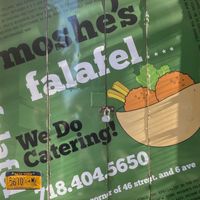 Side of truck at Moshe's Falafel in New York City