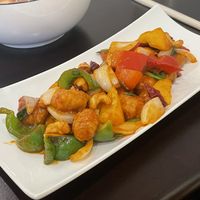 Vegan stir-fried chicken with cashew nuts, 179 baht  at Walee - Thanon Ekkamai in Bangkok