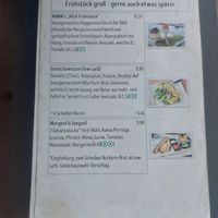 Menu at Der Mann in Vienna