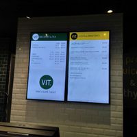 Juices and smoothies + coffee options at BRU - VIT - A Gates in Zaventem