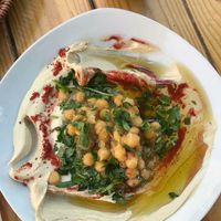 Humus at Abu Ashraf Restaurant in Nazareth