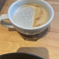 black sesame latte at Cafe Vegu in Lewes
