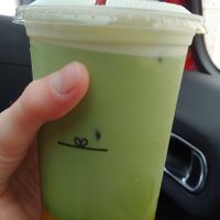 Mango matcha latte (very refreshing) at Cafe Vegu in Lewes