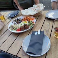 Vegan starter platter at Die Kurve in Dusseldorf